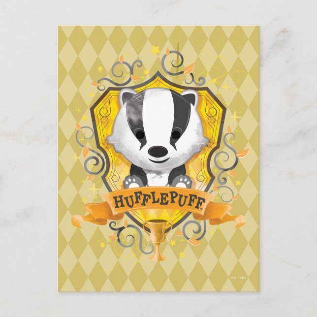 Bezauberndes HUFFLEPUFF™ Wappen Harry Potter | Postkarte (Vorderseite)