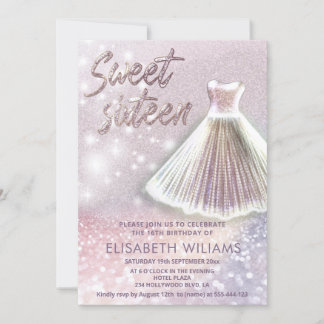 Bezauberndes Kleid glänzend glittery ombre i Einladung
