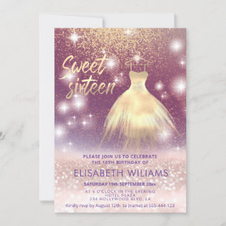 Bezauberndes Kleid Rose goldglänzend ombre Einladung