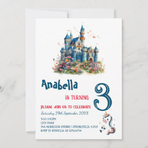 Bezauberndes Märchen Einhorn Kindergeburtstag Part Einladung