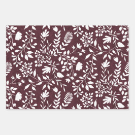 Bezauberndes Muster aus Hübschem Blumengarten Geschenkpapier Set