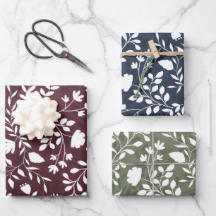 Bezauberndes Muster aus Hübschem Blumengarten Geschenkpapier Set
