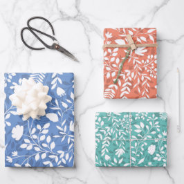 Bezauberndes Muster aus Hübschem Blumengarten Geschenkpapier Set