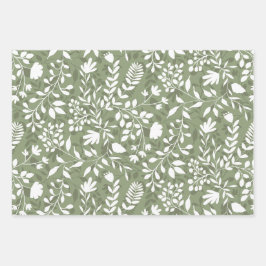 Bezauberndes Muster aus Hübschem Blumengarten Geschenkpapier Set