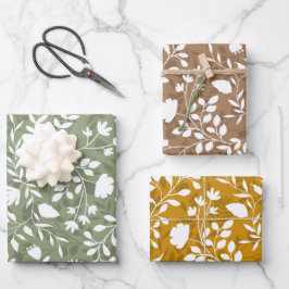 Bezauberndes Muster aus Hübschem Blumengarten Geschenkpapier Set