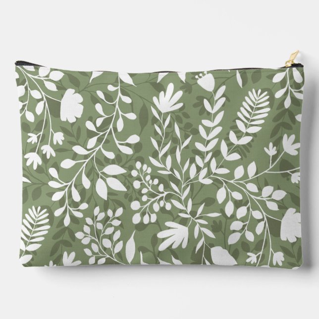 Bezauberndes Muster aus Hübschem Blumengarten Zubehörtasche (Rückseite)