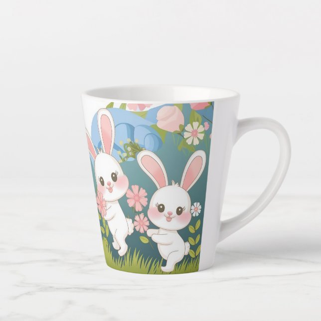 Bezauberndes Osterfeierdesign Milchtasse (Rechts)