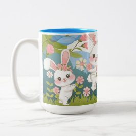 Bezauberndes Osterfeierdesign Zweifarbige Tasse