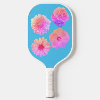 Bezauberndes Pastell-Blumen-Sportler-Leben Pickleball Schläger