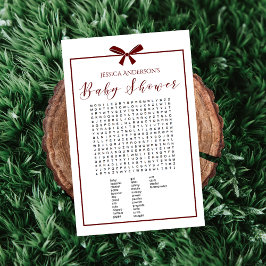 Bezauberndes Red White Baby Duschwort finden Spiel