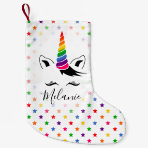 Bezauberndes Regenbogen-Einhorn Kleiner Weihnachtsstrumpf