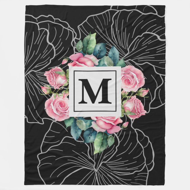 Bezauberndes Rose Garden Fleece Blanket (Vorderseite)