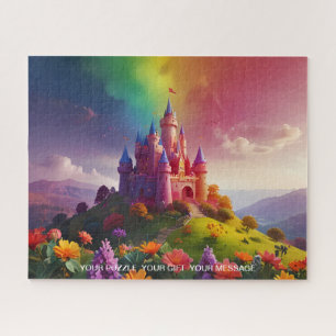 Bezauberndes Schloss auf dem Hügel Puzzle