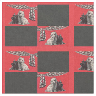 bezauberndes schottisches Terrier-Print Stoff