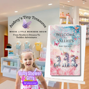 Bezauberndes Unicorn Baby Shower Banner
