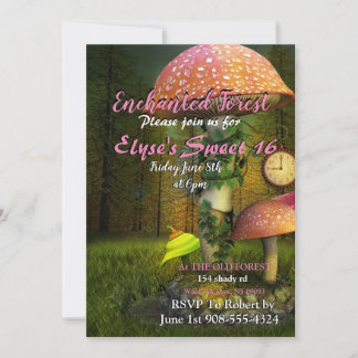Bezauberndes Wald-Pilz Einladung
