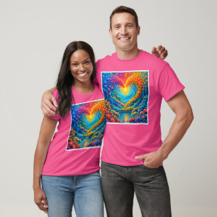 Bezauberndes Waldherz im Lichtdesign T-Shirt