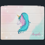 Bezauberndes Wasserfarben Einhorn Magische Sterne  iPad Hülle<br><div class="desc">Ein zauberhaftes Einhorn. Ein elegantes und raffiniertes Design.</div>