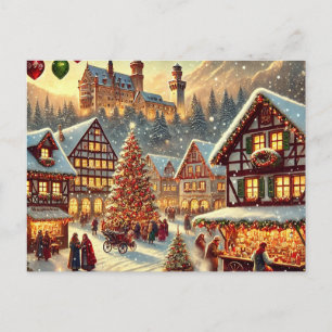 Bezauberndes Weihnachtsdesign in Deutschland - Nos Feiertagspostkarte