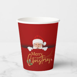 Bezauberndes Weihnachtsfest im Weihnachtsmann Pappbecher