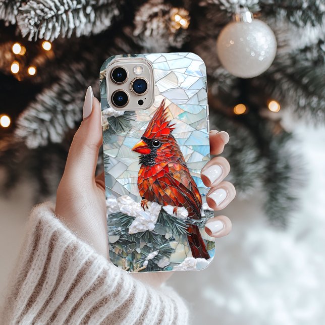Bezauberndes Winterschlussglas Kardinal Bird Imita Case-Mate iPhone Hülle (Von Creator hochgeladen)