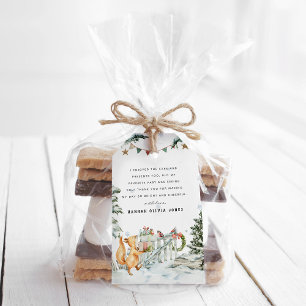 Bezauberndes Winterwald   Geburtstag Geschenkanhänger