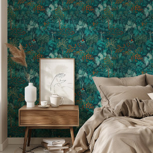 Bezauberte Aquamarine Waldbilder Tapete