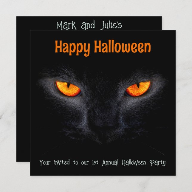 Bezauberte Augen & Mitternachtsflüster Einladung (Vorne/Hinten)