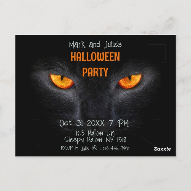 Bezauberte Augen & Mitternachtsflüster Postkarte (Rückseite)