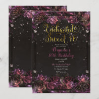 Bezauberte Berry Rose Blumengold Süß 16 Party