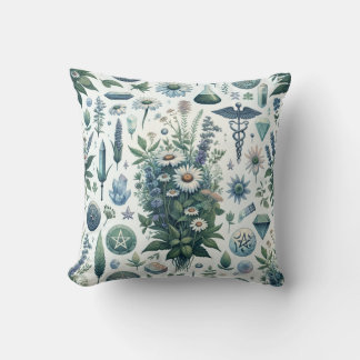 Bezauberte Botanica: Magische Kräuter und Hexerei Kissen