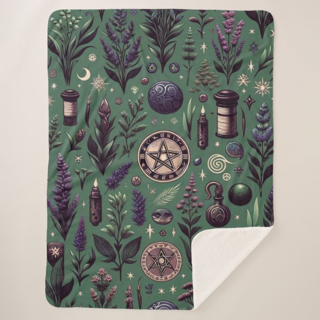 Bezauberte Botanica: Magische Kräuter und Hexerei Sherpadecke (Vorderseite)