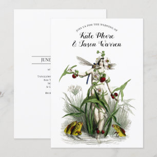 Bezauberte Garden Burgundy Wedding Einladung