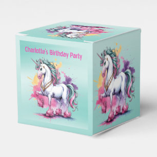 Bezauberte Geburtstagsparty der Wasserfarbe Geschenkschachtel