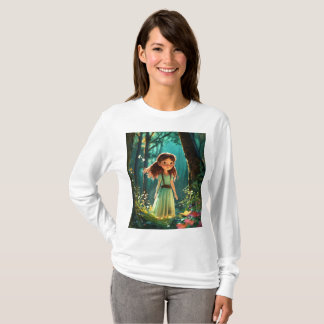 Bezauberte Jugend eine magische Reise im Wald. T-Shirt