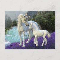 Bezauberte Mutter Unicorn und Foal Baby