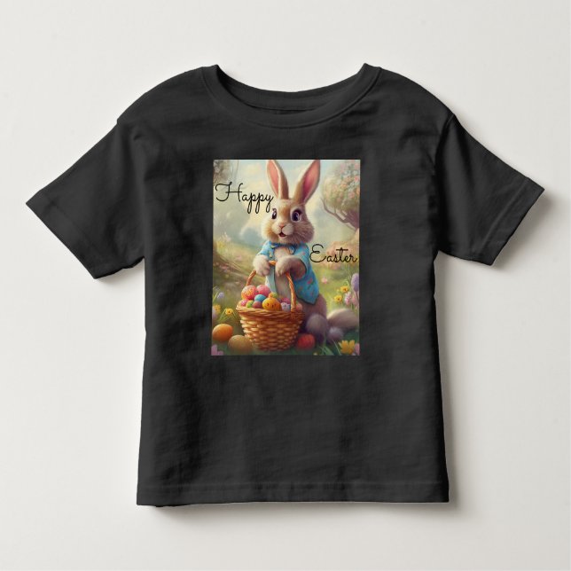 Bezauberte Ostern - Whimsical Bunny Kleinkind T-shirt (Vorderseite)