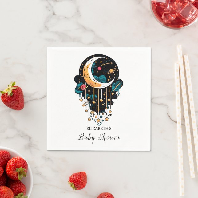 Bezauberte Pastel Stars Babydusche Serviette (Beispiel)