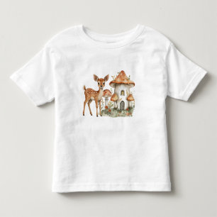 Bezauberte Pilze und Babyhirsche Kleinkind T-shirt