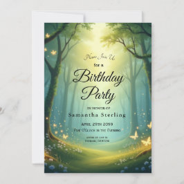 Bezauberte Sonnenlicht-Glimmer-Grove Einladung