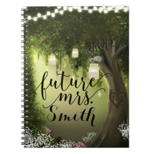 Bezauberte Wald Woods Rustic Wedding Future Mrs. Notizblock
