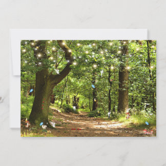 Bezauberte Waldfairies Schmetterlinge LadyBugs Einladung