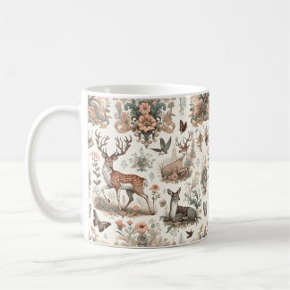 Bezauberte Waldflüster: Viktorianische Tierwelt Kaffeetasse