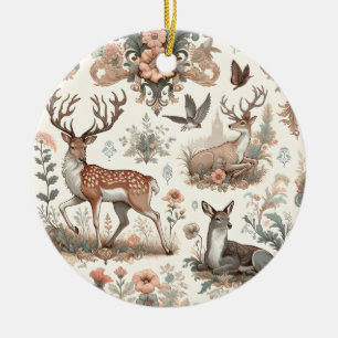 Bezauberte Waldflüster: Viktorianische Tierwelt Keramik Ornament