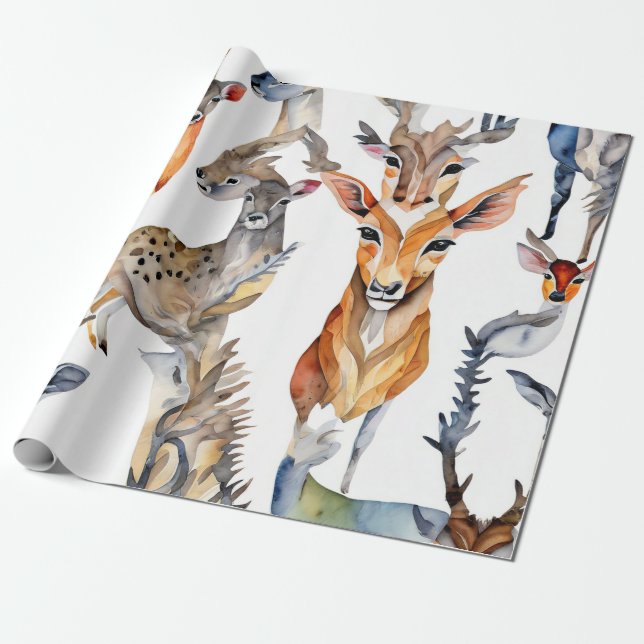 Bezauberte Waldwasserfarbe Geschenkpapier (Ungerollt)