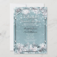 Bezauberte Winter-Rose Silver White Brautparty
