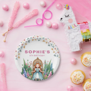 Bezauberte Woodland Fairy Princess Birthday Pappteller