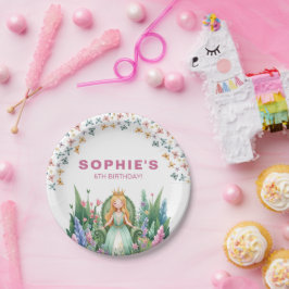 Bezauberte Woodland Fairy Princess Birthday Pappteller