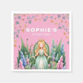 Bezauberte Woodland Fairy Princess Birthday Serviette