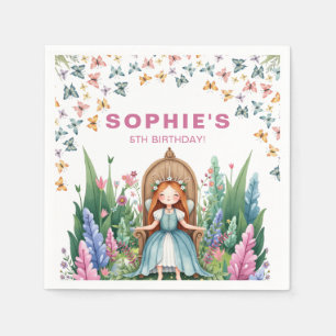 Bezauberte Woodland Fairy Princess Birthday Serviette